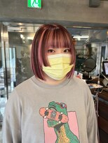 ギフトサニーサイド(gift sunny side)&nbsp;派手髪＊ボブ姫カット