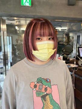 ギフトサニーサイド(gift sunny side) 派手髪*ボブ姫カット