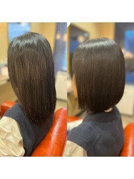 シシヘアー(SISIi HAIR) 丸みのあるボブの縮毛矯正