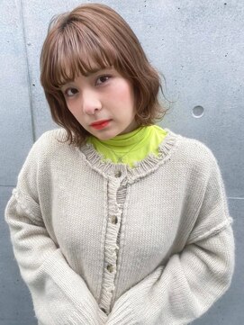 ジーナ 横浜(Zina) ブラウンくびれボブ＊ワイドバング