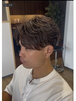 アンソメット 筑後店(UN SOMMET)&nbsp;フェザーパーマ　ニュアンスパーマ　センターパート
