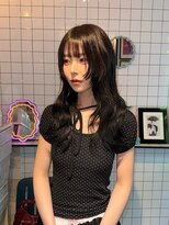 ヘアー アレス(hair ales)&nbsp;レイヤーエクステ/ロングウルフ/黒髪小顔/クラゲヘアー