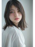 切りっぱなしボブアッシュグレージュ