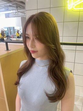 ラヴィズム 小新店(LUVISM) 韓国/顔周りレイヤー/おくれ毛/ベージュ/ダブルカラー/西区/小新