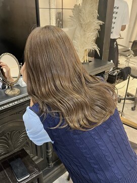 ノエル 池袋店(noel) manami×ミルクティーベージュ　ブリーチなしダブルカラー