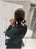 タイトヘア/ローポニー/網下ろし