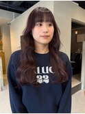 ボルドー/ピンクラベンダー/ロングレイヤー/星