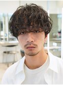 原宿マッシュウルフメンズシャドウパーマルーズパーマ韓国fifth