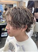 サーフカールパーマハイライトテーパーフェードフェザーパーマ