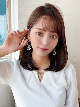 エイミーバイアフロートザガーデン 浦和店(amie by afloat the garden) 白髪も上品に!ミディアムレイヤー/前髪【浦和】