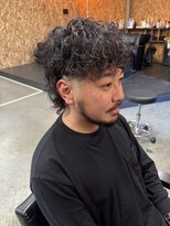 アディクト オム(ADDICT HOMME)&nbsp;マレットヘアー×スパイラルパーマ