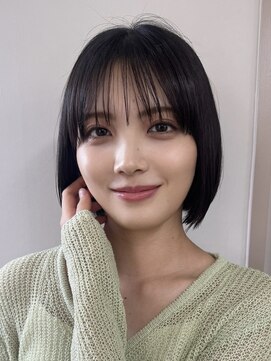 クララジャパン ヒノデ(CLALA JAPAN Hinode) ボブ　コンパクトボブ　前髪カット　あごラインボブ　韓国風