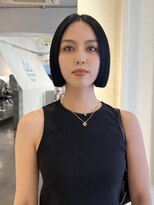 マカロニコースト(macaroni coast)&nbsp;前髪なしボブぱっつんボブワンレンブラントボブ黒髪ボブ