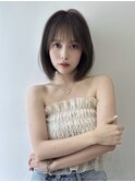シースルーバング×垢抜けあざとボブ