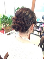 ロカット サロン(Roquat Salon)&nbsp;編み込みアップアレンジスタイル【ヘアセット　立川/立川南】