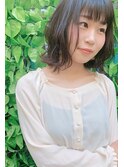 【ココカラヘアー　ニコ】ナチュラルアッシュ◎外ハネボブ
