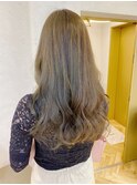 【Lond佐野】くすみアッシュベージュ ミックスウェーブ 