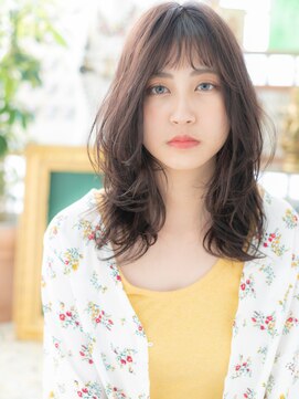 カバーヘア ブリス 戸田公園西口店(COVER HAIR bliss) バレイヤージュ小顔くせ毛風くびれカールa戸田公園20代30代40代