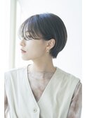 20代30代大人かわいい耳掛けショート×暗髪