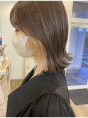 外ハネ×ホワイトベージュインナー