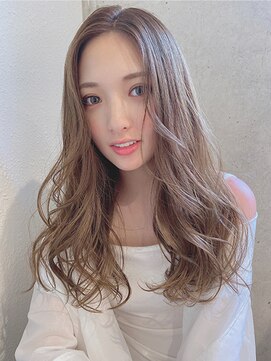 ルービック 梅田茶屋町(Rubik) 小顔カットニュアンスカール/透明感ベージュ