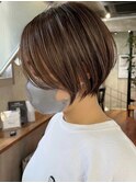 大人ショートヘア/ハイライトカラー/イルミナカラー[国分寺]