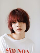 テトヘアー(teto hair) ボブ　顔周りウルフ　レッド