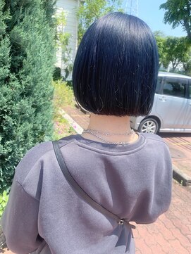 if ブルーブラック×韓国ボブ