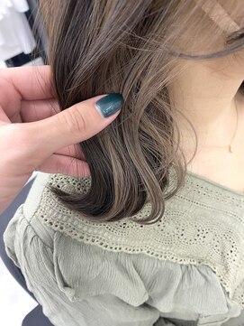 アオアクア バイ グルグル 小岩店(ao akua by GULGUL) ○ベージュイヤリング×透明感カラー○