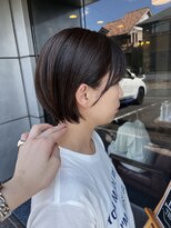ハピネス クローバー 学園前店(Happiness CLOVER)&nbsp;丸みショート/前髪/顔周りカット/濱崎優/白髪ぼかし