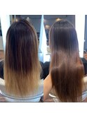 酸性ストレート＋髪質改善トリートメント