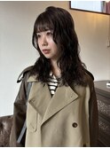 セミロングパーマ
