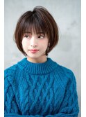 大人かわいい前髪セシルカットココアブラウンフリンジウェーブ