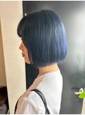 ブルー/ボブ