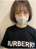 大人可愛い 丸みショートボブ ふわっとひし形レイヤー 前髪あり