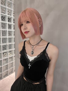 ロンドローズ 名古屋(Lond damaskRose) 顔周り ボブ 韓国 レイヤー ダブルカラー 名駅 リタッチ 409