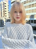 ミディアムレイヤー×ミルクティーベージュ