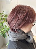 ピンクグレイジュ♪【西田辺・イルミナカラー・ショート】