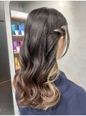 銀座ヘアメ/ねじりハーフツイン