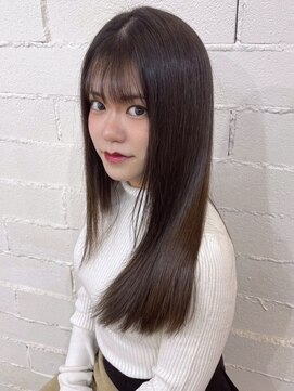 アトリエ ミム 二子玉川店(atelier mim) 髪質改善トリートメント グレージュ 艶髪 ロングヘア 20代