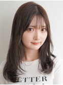 ☆20代30代40代/薄めバング/韓国風巻き/こなれミディ/韓国ヘア