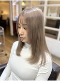 #顔周りレイヤー#ミルクティーアッシュ#ミルクティーカラー