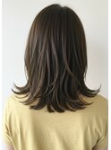 30代40代50代外ハネミディアムレイヤー髪質改善酸性ストレート