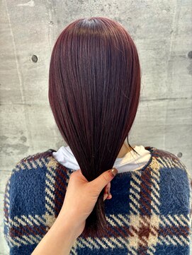 オン キャナルシティ博多前店(on) 8【中里恵梨】レッドブラウン/赤髪/ブリーチなしダブルカラー