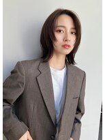 トリッカ 銀座(tricca)&nbsp;くびれボブ/ミディアムレイヤー/オリーブベージュ/艶カラー