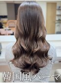 コテ巻き風パーマ /韓国風パーマ/デジタルパーマ/レイヤーカット