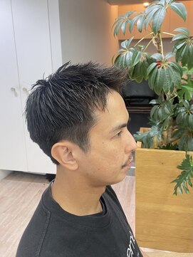 オーシャン(Ocean) メンズ ベリーショート アップバング オレンジブラウン