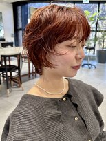 フィルムス 表参道(FILMS)&nbsp;ラテグレージュ顔周りレイヤーボブ韓国巻き結べるレイヤーカット