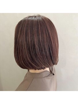 アンドワン 自由が丘(&ONE) 大人ミディアム×オレンジブラウン