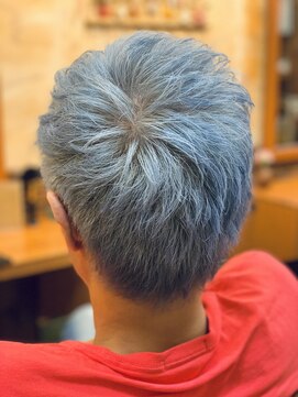ヘアルーム アペジェ(hair room apaiser) 【メンズに人気】ブリーチonカラー ★ ブルーシルバー